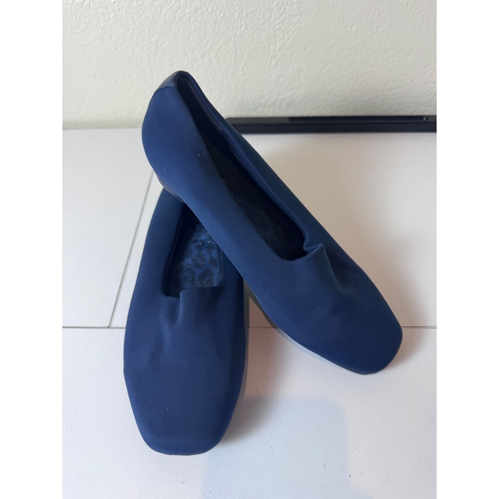 Vionic Powell Navy Blue Slip On Loafer Flats Women‎ Size 6.5 Stretch Minimalist